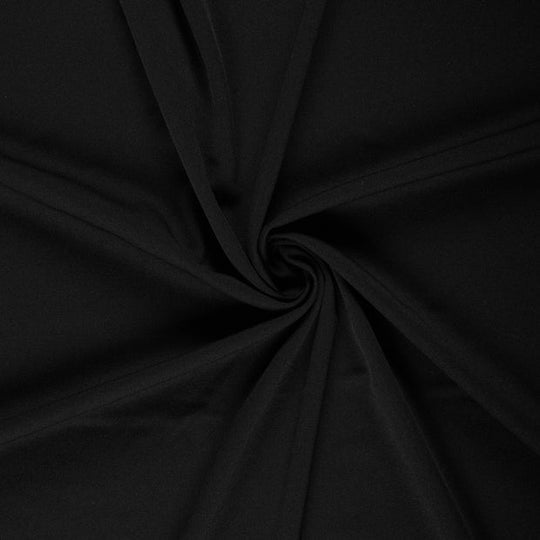 Crêpe extensible – coloris Noir – OEKO-TEX