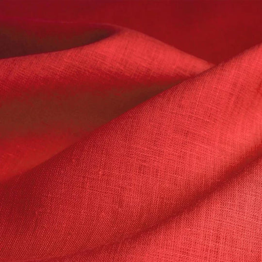 Lin - 100% - coloris Rouge