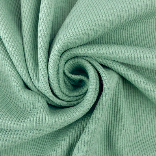 Jersey côtelé - coloris Vieux vert