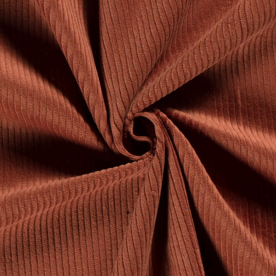 Velours côtelé – Certifié OEKO-TEX – coloris Brique