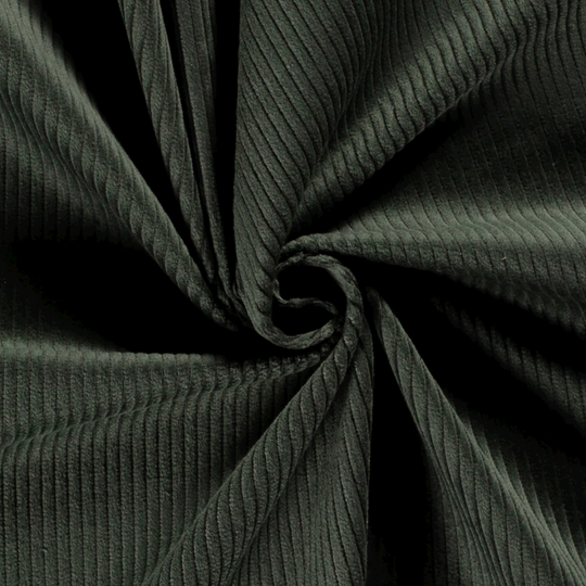 Velours côtelé – Certifié OEKO-TEX – coloris Vert foncé