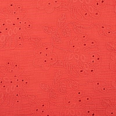 Coton mousseline brodé