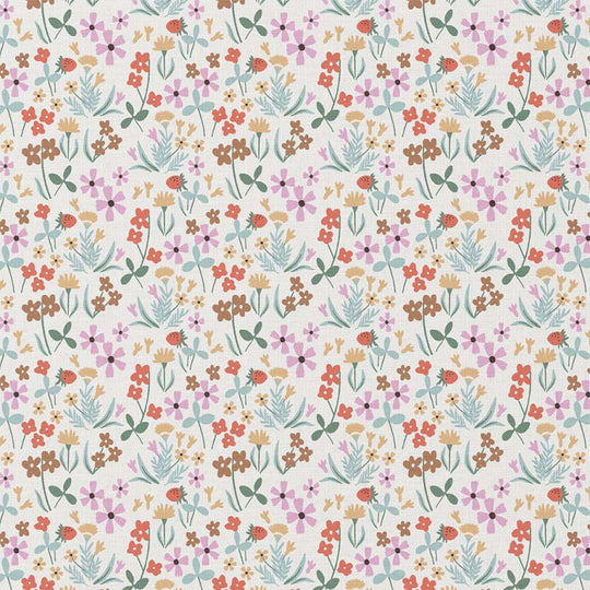 Coton imprimé Ecru/Rouge (enfant)