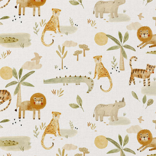 Coton imprimé SARAFOU Blanc / Camel (enfant)