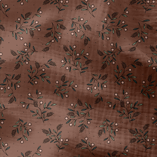 Double gaze de coton Mocha / vert – Oeko-Tex Classe 1