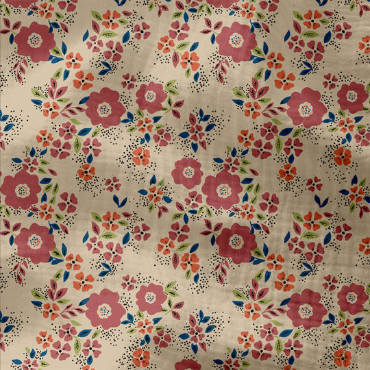 Double gaze de coton Galet / orange – Oeko-Tex Classe 1