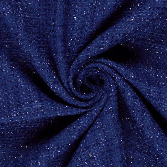 Jacquard tissu Lurex Unicolore - cobalt