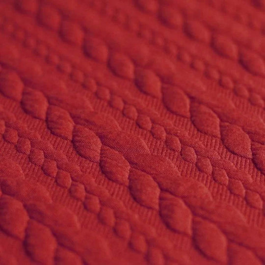 Jersey torsadé - coloris Rouge foncé