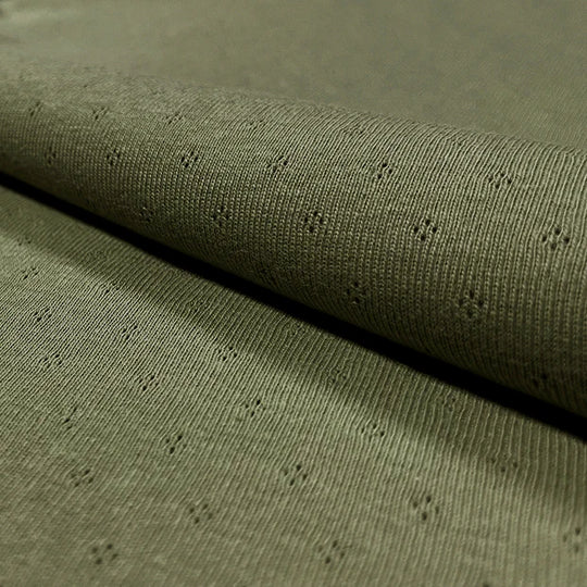 Tissus Pointelle - coloris Vert forêt