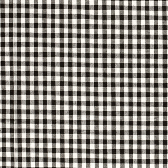 Popeline de Coton carreaux - coloris Noir