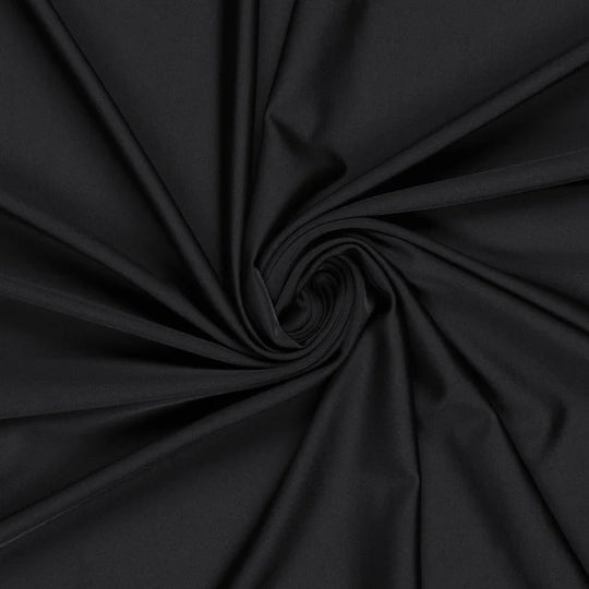 Jersey de bain recyclé UPF50 – Tissu unicolore - Noir