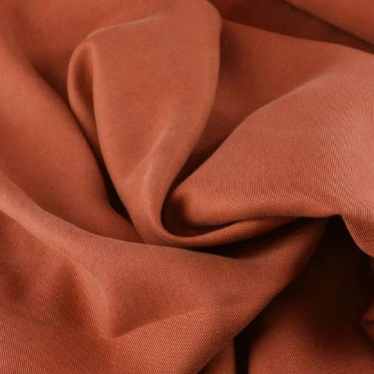 Tencel serge - coloris Orange brûlé