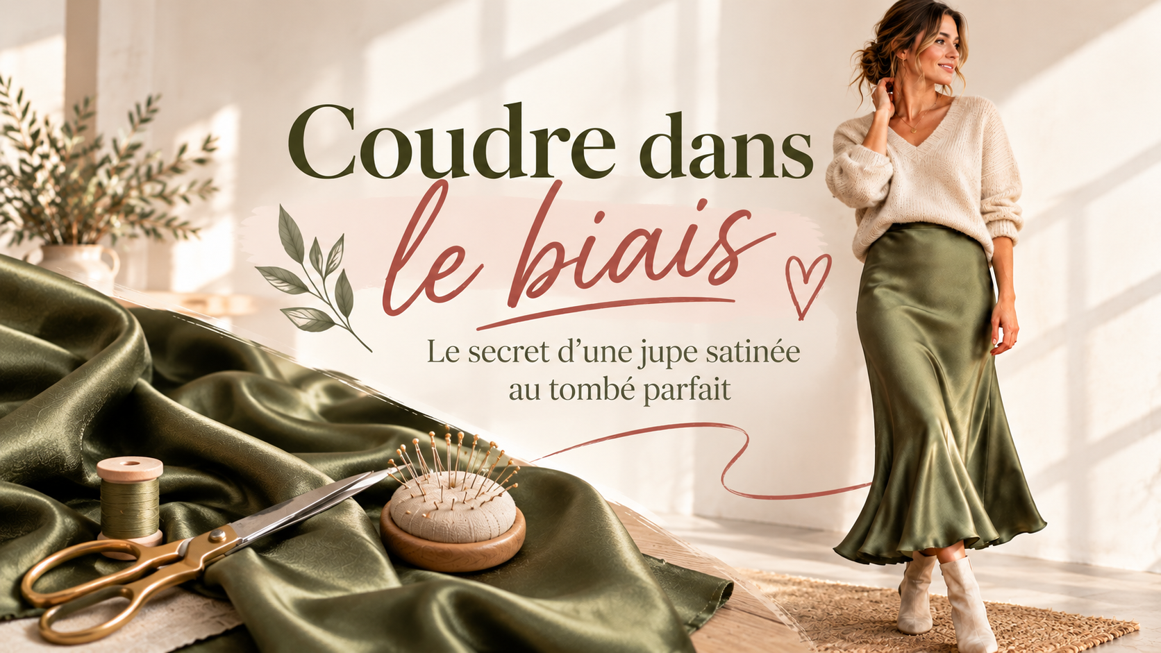 Coudre dans le biais : le secret d’une jupe fluide au tombé parfait