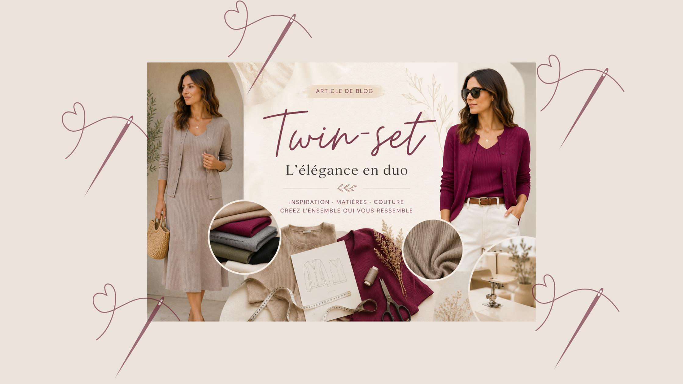 Le twin-set : l'ensemble intemporel à adopter en couture