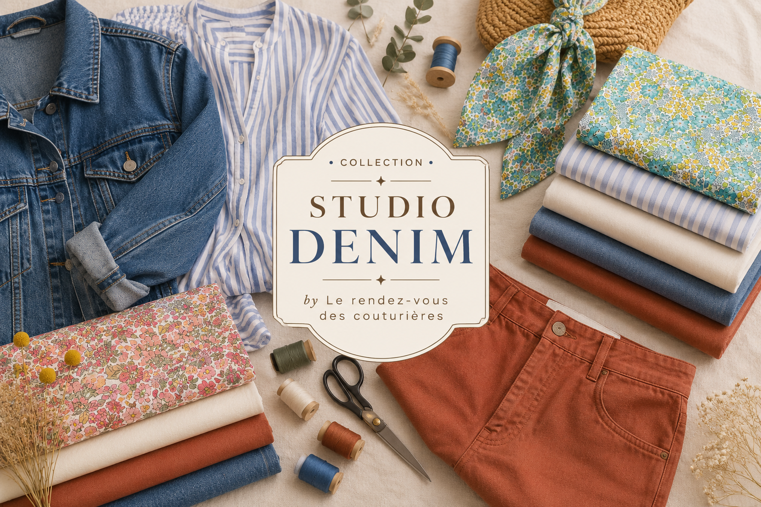 Studio Denim : une capsule de tissus pensée pour composer une garde-robe cousue main