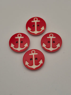 Boutons rouges - 20 mm