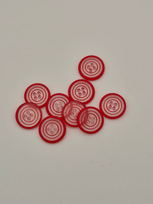 Boutons rouges - 14 mm