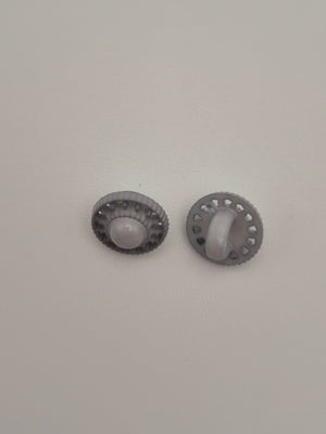 Boutons gris - 8 mm