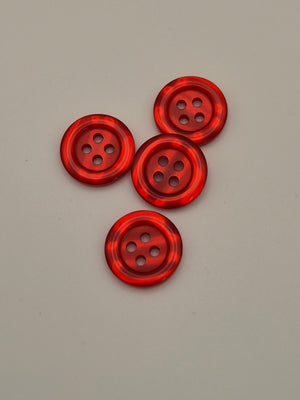 Boutons rouges - 18 mm