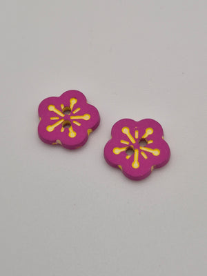 Boutons violets  - 12 mm
