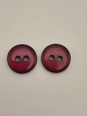 Boutons bordeaux - 12 mm