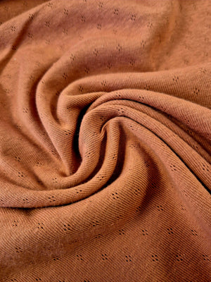 Tissus Pointelle - coloris Terracotta