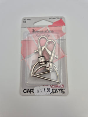 Mousqueton 40 mm x 30 mm - ARGENT