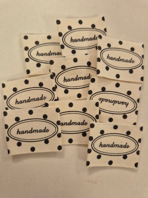 Etiquettes couture Handmade (3 x 3,7 cm)