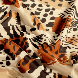 Tissu extensible bain & sport UPF50 – Tissu imprimé - Animaux Brique