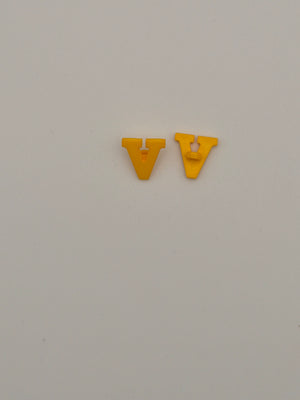 Boutons jaune - lettre V