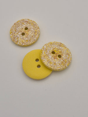 Boutons jaunes / beiges - 20 mm