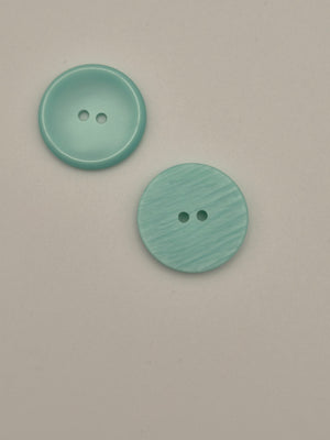 Boutons bleus verts  - 24 mm