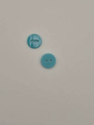 Boutons bleus verts  - 12 mm