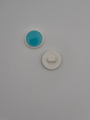 Boutons bleus verts  - 15 mm