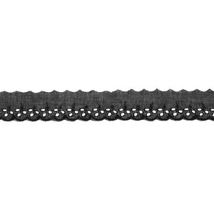 Dentelle broderies rondes noire