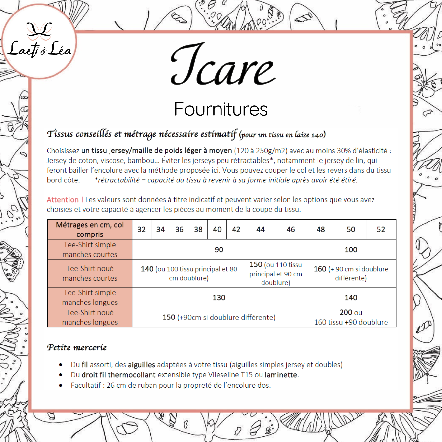 Patron de Couture Icare Femme
