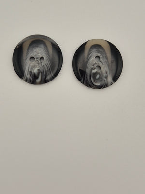 Boutons noirs - 25 mm