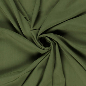 Popeline Bambou  - Unicolore - coloris Vert kaki