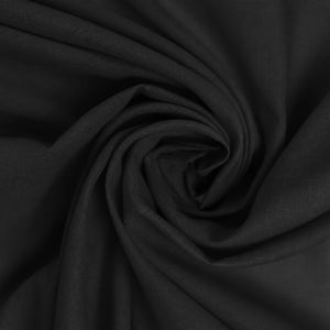 Voile de coton mercerisé pour doublure – Noir
