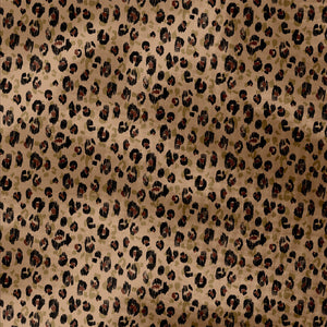 Double gaze de coton Léopard Beige / noir – Oeko-Tex Classe 1