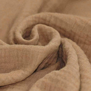 Double gaze de coton unie – coloris Cacao