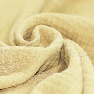 Double gaze de coton unie – coloris Jaune clair