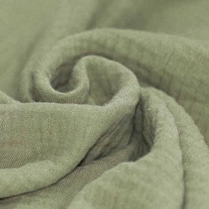 Double gaze de coton unie – coloris Olive