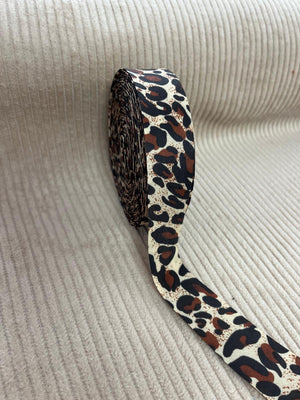 Biais Léopard 25 mm – Polyester imprimé