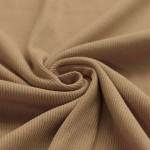 Maille tricot côtelée - coloris Cacao