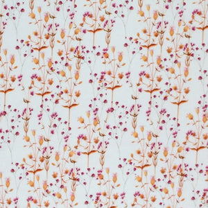 Maille côtelée - Fleurs de Pavot