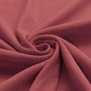 Maille tricot côtelée - coloris Framboise