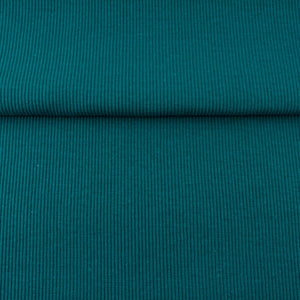 Bord-côte côtelé uni - coloris Pétrole
