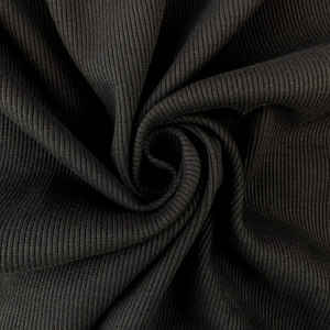 Jersey côtelé - coloris Noir