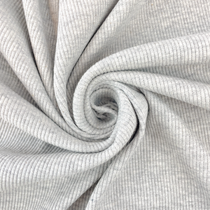Jersey côtelé - coloris Gris clair mélangé